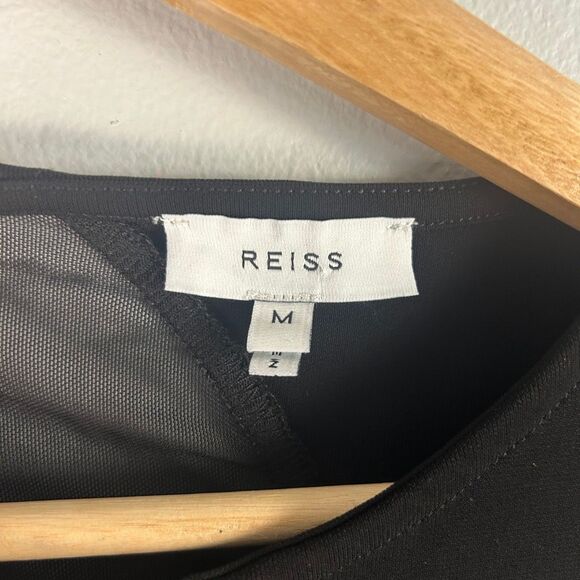 REISS Felicity Mesh Diamanté Detail Bodysuit - Picture 6 of 11